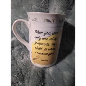 Bay Island 2020 FootPrint In The Sand Coffee/tea Mug White 4''in